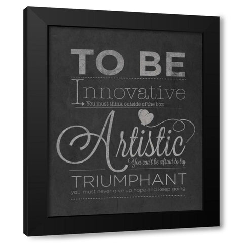 To Be Innovative Black Modern Wood Framed Art Print with Double Matting by Studio, Sd Graphics