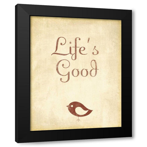 Lifes Good Black Modern Wood Framed Art Print with Double Matting by Studio, Sd Graphics
