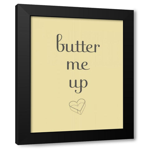Butter Black Modern Wood Framed Art Print with Double Matting by Studio, Sd Graphics