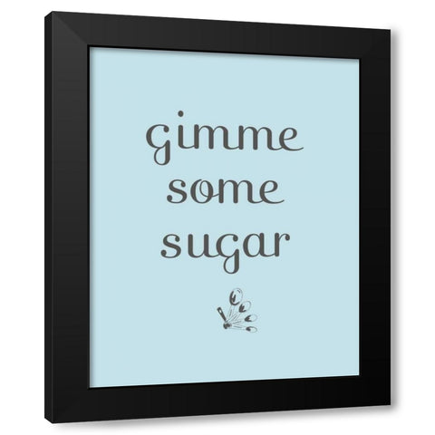 Sugar Black Modern Wood Framed Art Print with Double Matting by Studio, Sd Graphics
