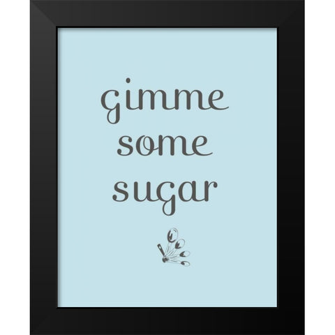 Sugar Black Modern Wood Framed Art Print by Studio, Sd Graphics