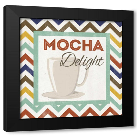 Chevron Coffee IV Black Modern Wood Framed Art Print by Studio, Sd Graphics