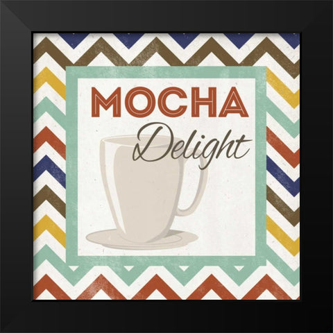 Chevron Coffee IV Black Modern Wood Framed Art Print by Studio, Sd Graphics