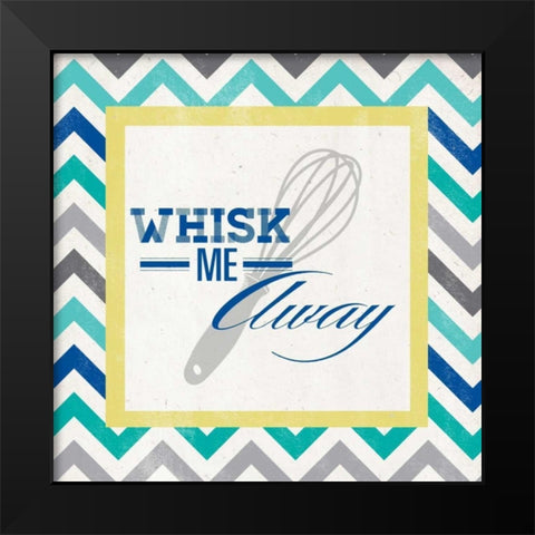 Whisk me Away Black Modern Wood Framed Art Print by SD Graphics Studio