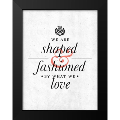 Fashioned Black Modern Wood Framed Art Print by SD Graphics Studio