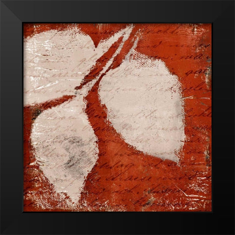 Red Impressions II Black Modern Wood Framed Art Print by Loreth, Lanie