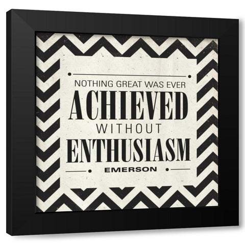 Achieved Border Black Modern Wood Framed Art Print with Double Matting by Sundance Studio