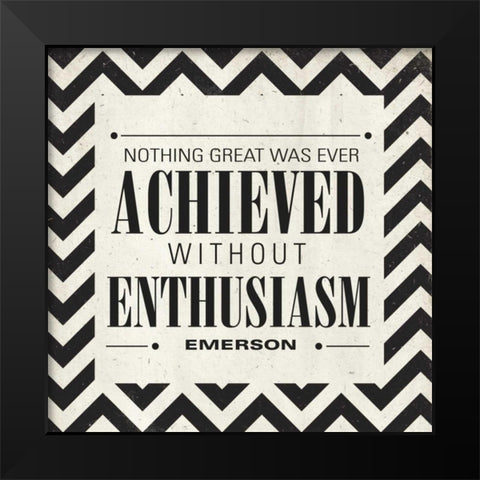 Achieved Border Black Modern Wood Framed Art Print by Sundance Studio