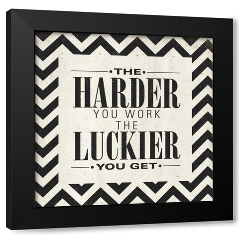 Harder Border Black Modern Wood Framed Art Print by Sundance Studio