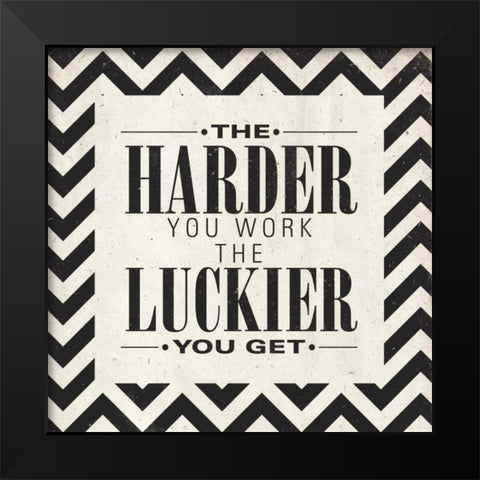 Harder Border Black Modern Wood Framed Art Print by Sundance Studio