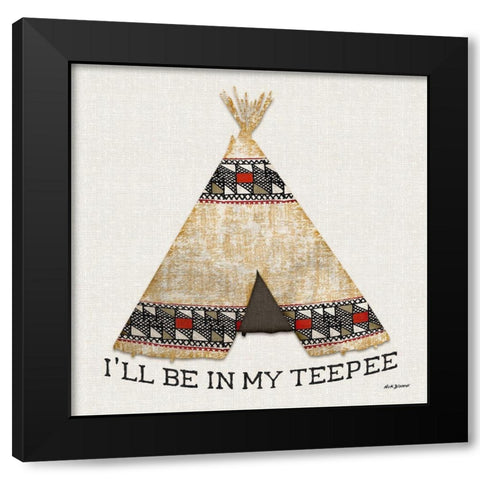 In My Teepee Black Modern Wood Framed Art Print with Double Matting by Biscardi, Nicholas