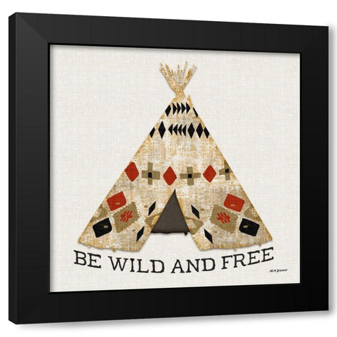 Wild and Free Black Modern Wood Framed Art Print with Double Matting by Biscardi, Nicholas