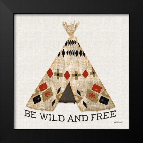 Wild and Free Black Modern Wood Framed Art Print by Biscardi, Nicholas