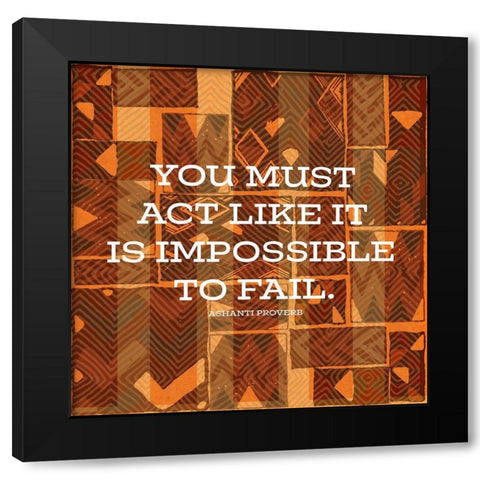 Impossible To Fail Black Modern Wood Framed Art Print with Double Matting by Biscardi, Nicholas