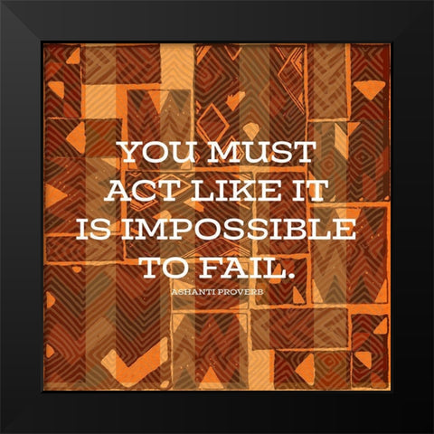Impossible To Fail Black Modern Wood Framed Art Print by Biscardi, Nicholas