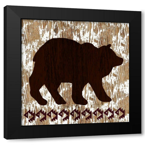 Wilderness Bear Black Modern Wood Framed Art Print by Biscardi, Nicholas