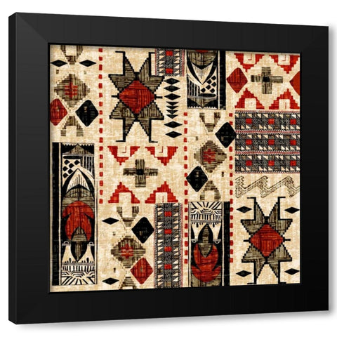 Southwest Textile I Black Modern Wood Framed Art Print by Biscardi, Nicholas