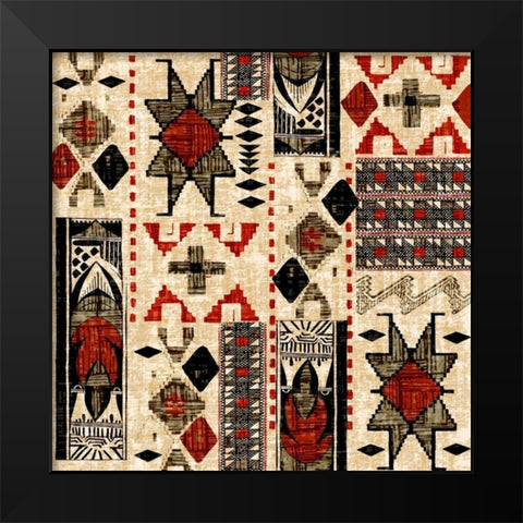 Southwest Textile I Black Modern Wood Framed Art Print by Biscardi, Nicholas