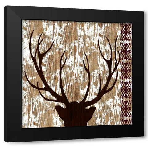 Wilderness Deer Black Modern Wood Framed Art Print with Double Matting by Biscardi, Nicholas