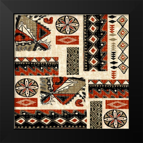 Southwest Textile II Black Modern Wood Framed Art Print by Biscardi, Nicholas
