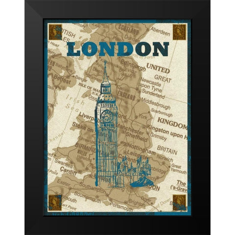 City Stops II Black Modern Wood Framed Art Print by Biscardi, Nicholas