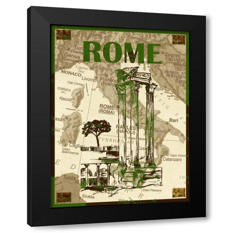 City Stops IV Black Modern Wood Framed Art Print by Biscardi, Nicholas