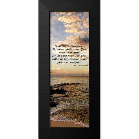 Strong and Courageous Black Modern Wood Framed Art Print by Bryant, Susan