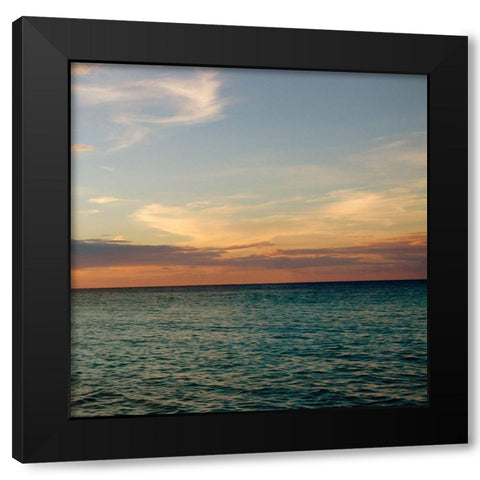 Bimini Seascape III Black Modern Wood Framed Art Print with Double Matting by Bryant, Susan