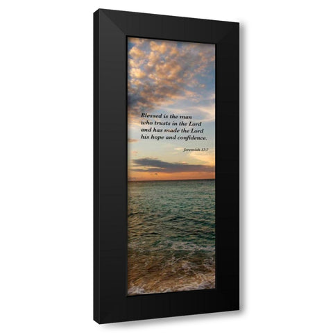 Blessed is the Man Black Modern Wood Framed Art Print with Double Matting by Bryant, Susan