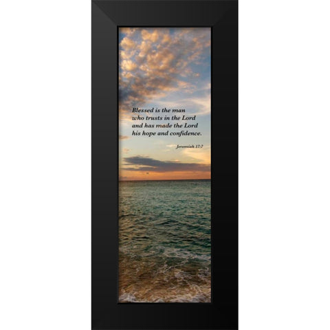 Blessed is the Man Black Modern Wood Framed Art Print by Bryant, Susan