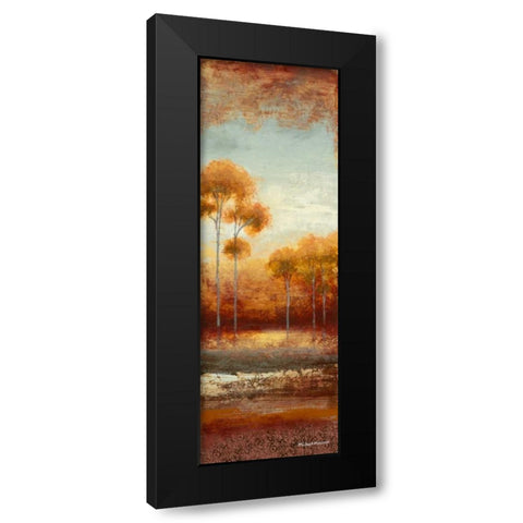 Glowing Red Trees I Black Modern Wood Framed Art Print by Marcon, Michael