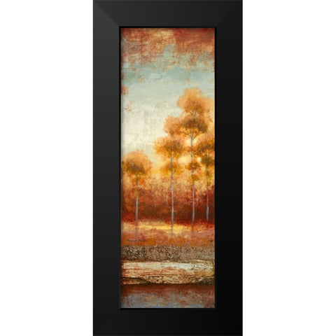 Glowing Red Trees II Black Modern Wood Framed Art Print by Marcon, Michael