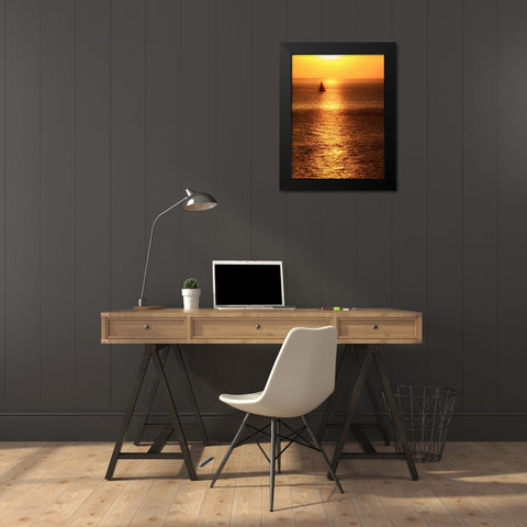 Sailboat at Sunset I Black Modern Wood Framed Art Print by Mansfield, Kathy