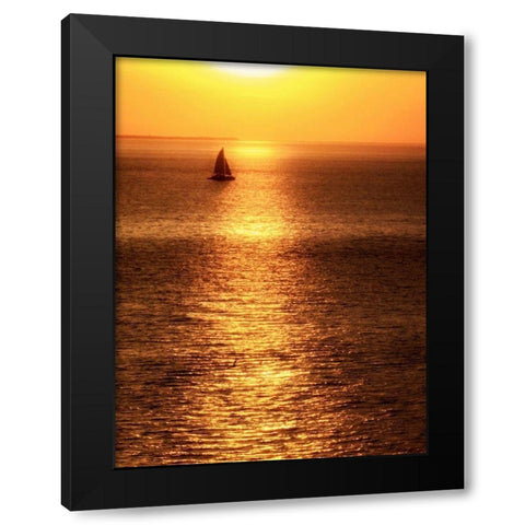 Sailboat at Sunset I Black Modern Wood Framed Art Print by Mansfield, Kathy