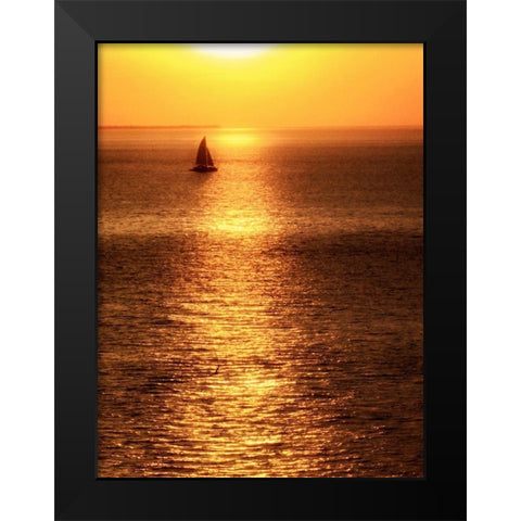 Sailboat at Sunset I Black Modern Wood Framed Art Print by Mansfield, Kathy