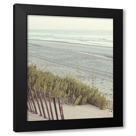 Beach Fence I Black Modern Wood Framed Art Print with Double Matting by Mansfield, Kathy