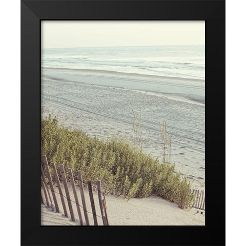 Beach Fence I Black Modern Wood Framed Art Print by Mansfield, Kathy