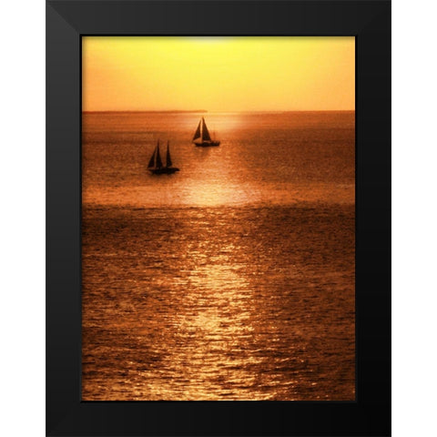 Sailboat at Sunset I Black Modern Wood Framed Art Print by Mansfield, Kathy
