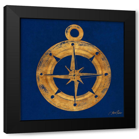 Golden Compass Black Modern Wood Framed Art Print by Ritter, Gina