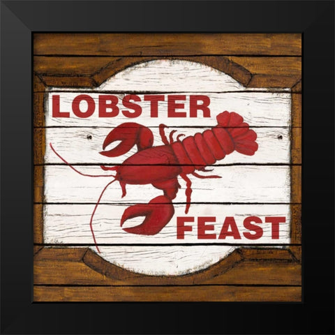 Lobster Feast Black Modern Wood Framed Art Print by Ritter, Gina