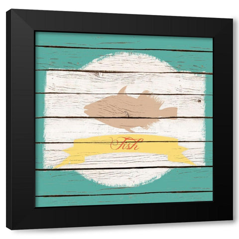 Fresh Market Teal I Black Modern Wood Framed Art Print by Ritter, Gina