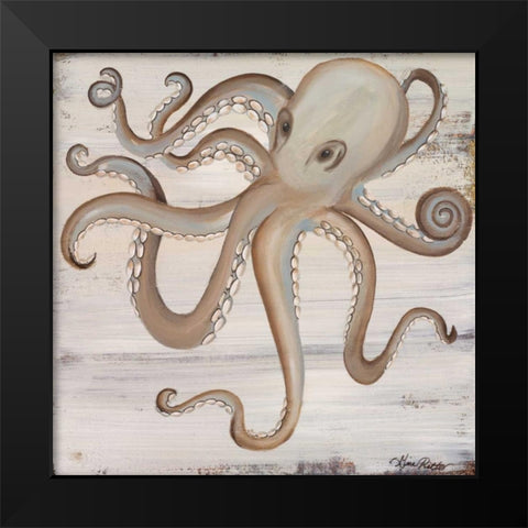 Octopus Black Modern Wood Framed Art Print by Ritter, Gina