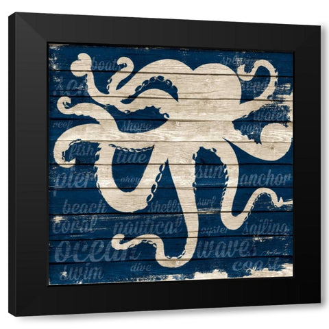 Coastal Wonder Border I Black Modern Wood Framed Art Print with Double Matting by Ritter, Gina