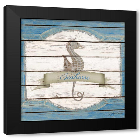 Seahorse Black Modern Wood Framed Art Print by Ritter, Gina