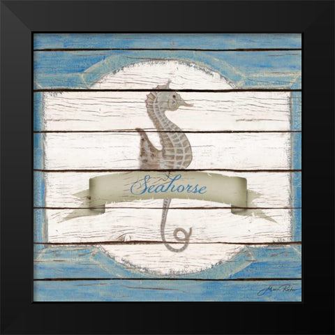 Seahorse Black Modern Wood Framed Art Print by Ritter, Gina