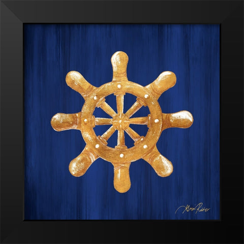 Golden Sailing Black Modern Wood Framed Art Print by Ritter, Gina