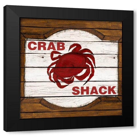 Crab Shack Black Modern Wood Framed Art Print with Double Matting by Ritter, Gina