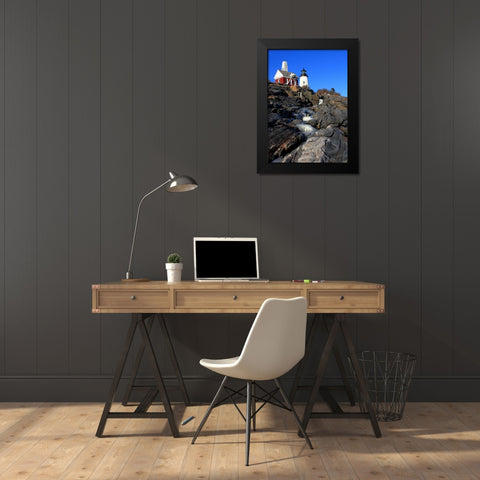 Pemaquid Point I Black Modern Wood Framed Art Print by Veilleux, Jason