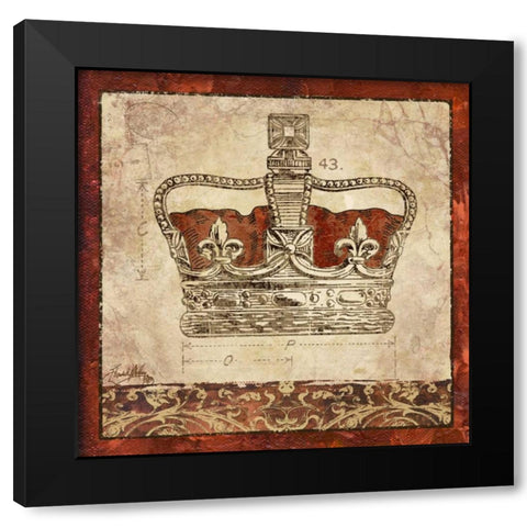 Crowns I Black Modern Wood Framed Art Print with Double Matting by Medley, Elizabeth