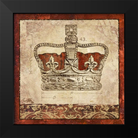 Crowns I Black Modern Wood Framed Art Print by Medley, Elizabeth